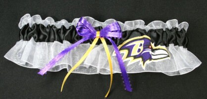 Baltimore Ravens Inspired Bridal Garter