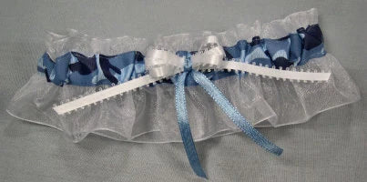 Blue Camouflage Bridal Garter