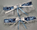 Blue Camouflage Garter Set