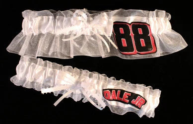 Dale Earnhardt Jr. White Inspired Garter Set