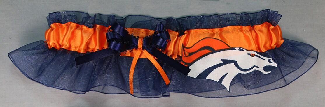 Denver Broncos Navy Inspired Bridal Garter