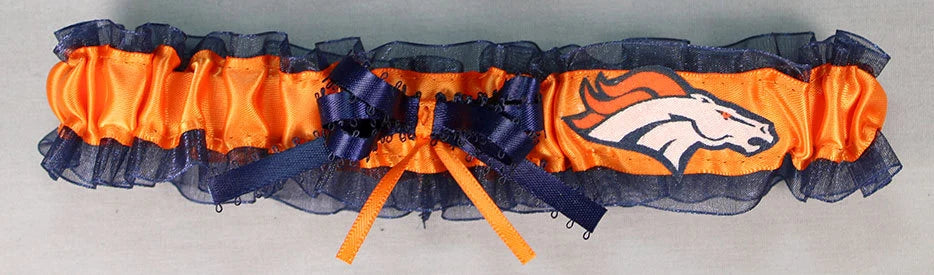 Denver Broncos Navy Inspired Toss Garter