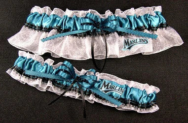 Florida Marlins Inspired Garter Set