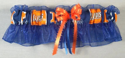 Illinois Navy FF Inspired Bridal Garter