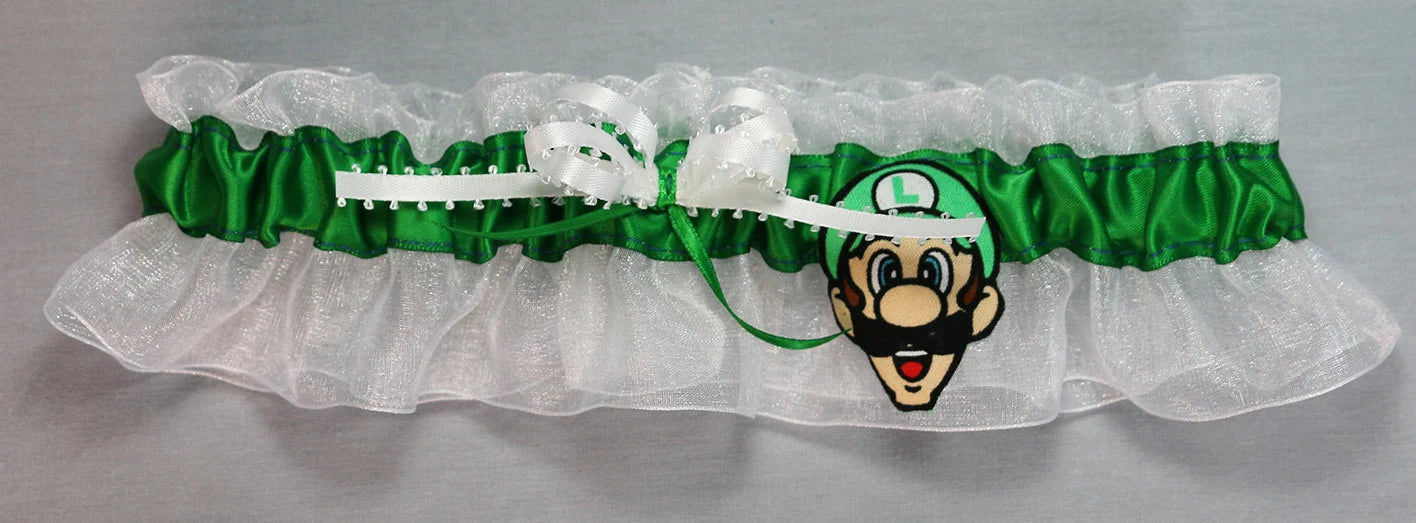 Luigi Inspired Bridal Garter