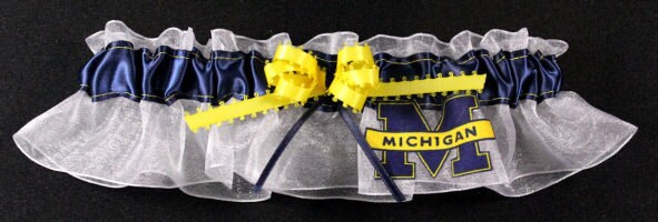 Michigan Inspired Bridal Garter