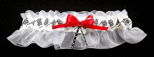 Checkered Flag Bridal Garter