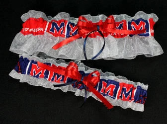 Ole Miss Inspired Garter Set